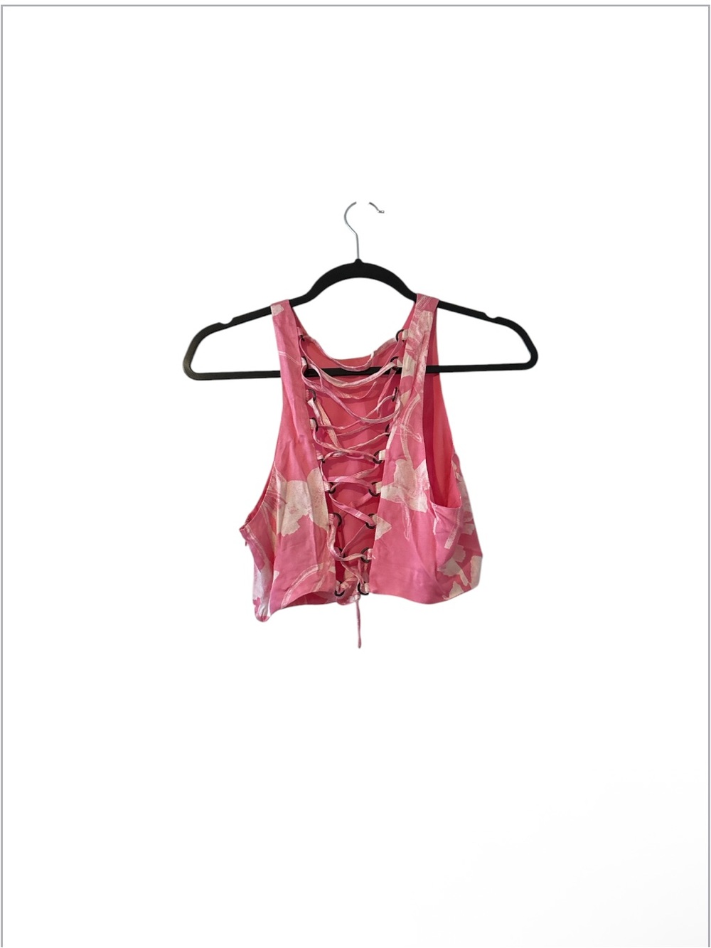 Free people sz 0 Pink Floral Lace-Up Back top and skirt - Picture 4 of 8